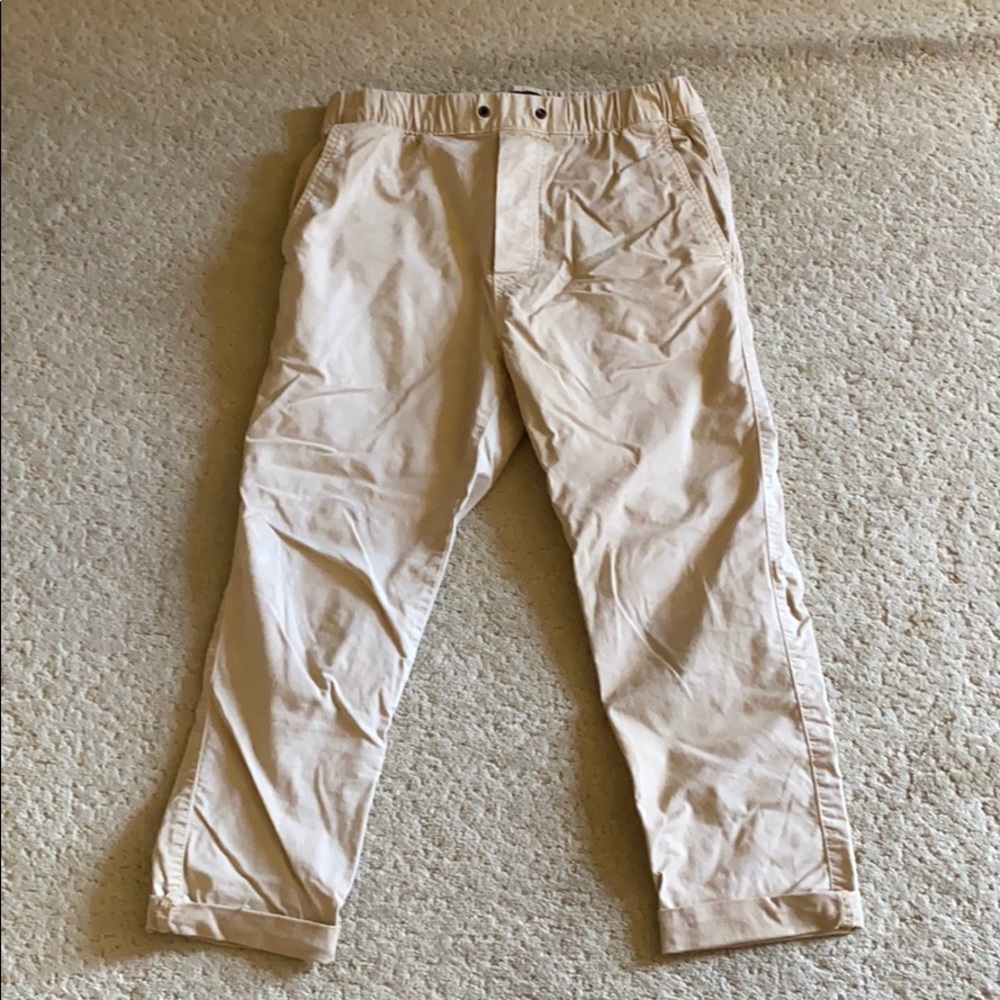 Cropped Khaki Joggers
